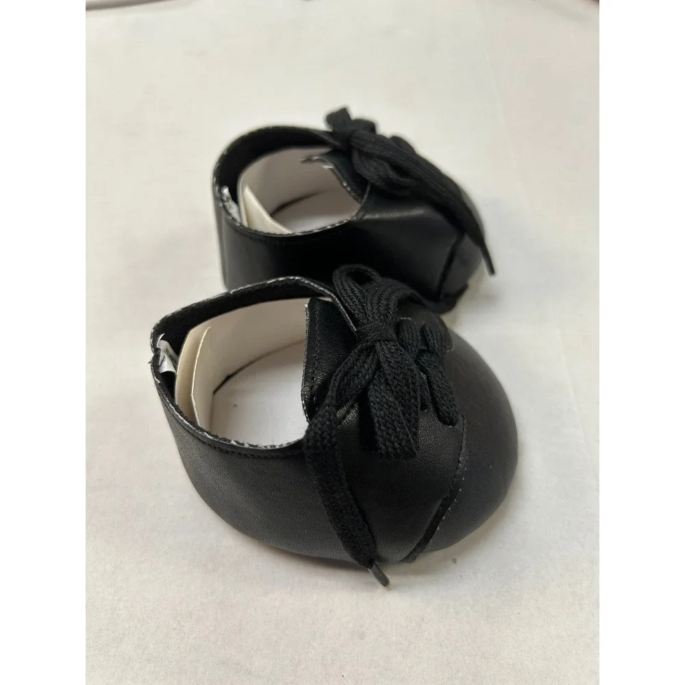 Teddy Mountain Black Lace Dress Shoes for 16 inch Plush Stuffed Animals 4109